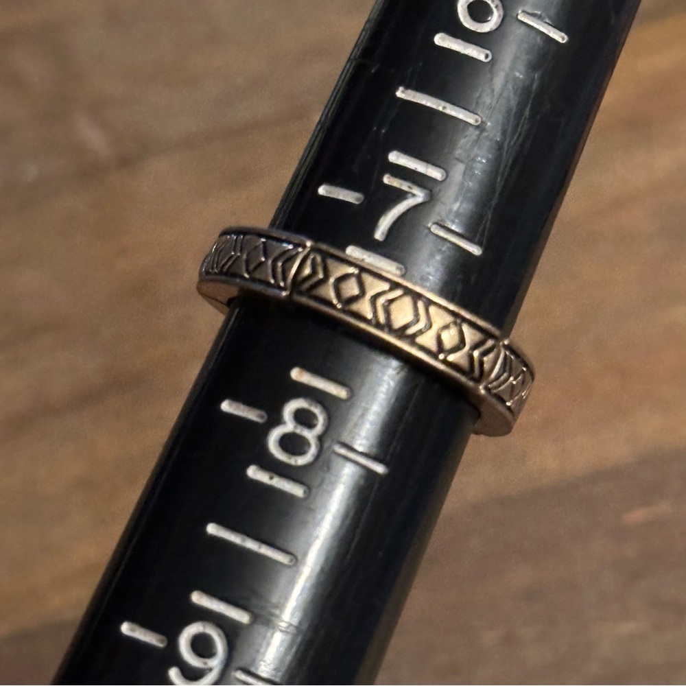 Vintage Rectangular Aztec Stretch Ring - image 4